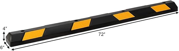 Goplus Parking Block, 72” Rubber Parking Bumpers - Image 3