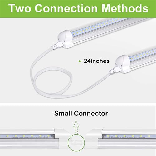 hykolity 4FT LED Shop Light, V Shape Integrated T8 LED Tube Light, 6500K Super - Image 4