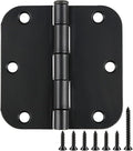 Rounded Door Hinges 3-1/2" x 3.5 Inch, 5/8 Radius, Matte Black 3 ½" 36 Pack No by TDCHINGES