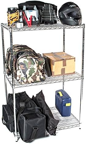 Omega 30" Deep x 60" Wide x 63" High 3 Tier Chrome Starter Shelving Unit - Image 3