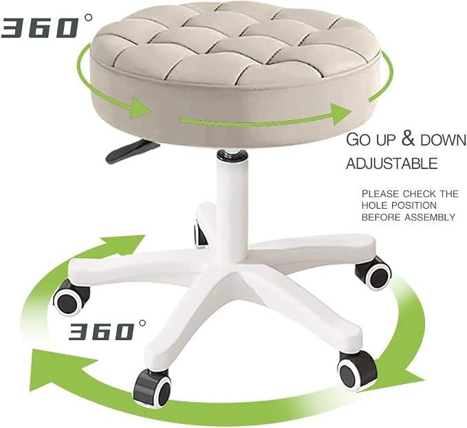 Small Chair Round Rolling Stool - Image 3