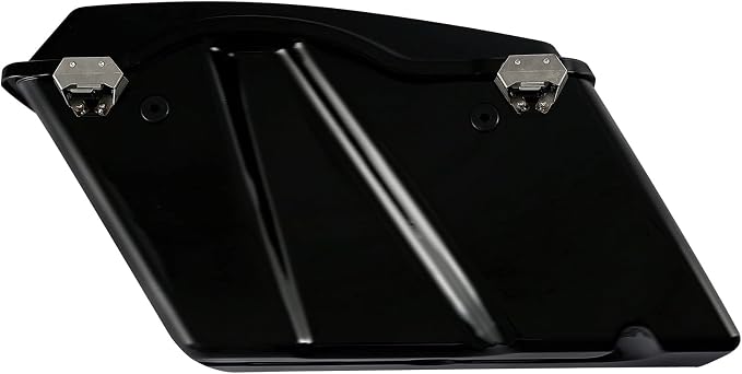 XFMT Matte Black Hard Saddlebags Saddle Bags Trunk W/Chrome Conversion Brackets - Image 5