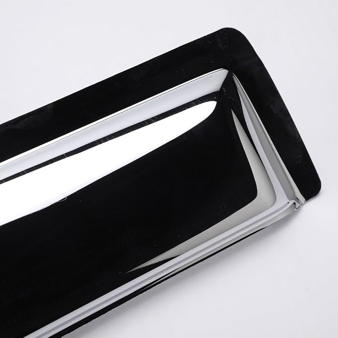 94155Y Chrome Side Window Visor Wind Vent Deflector fit - Image 5