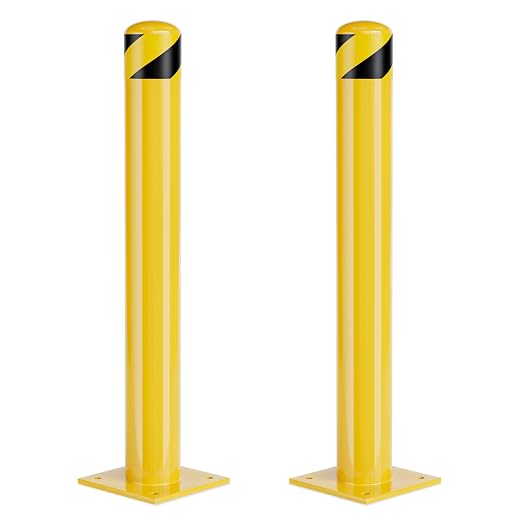 Safety Bollard Post, 36 Inch Height Steel Bollards, 4.5 Inch Diameter Parking by SpecializeinYourNeeds