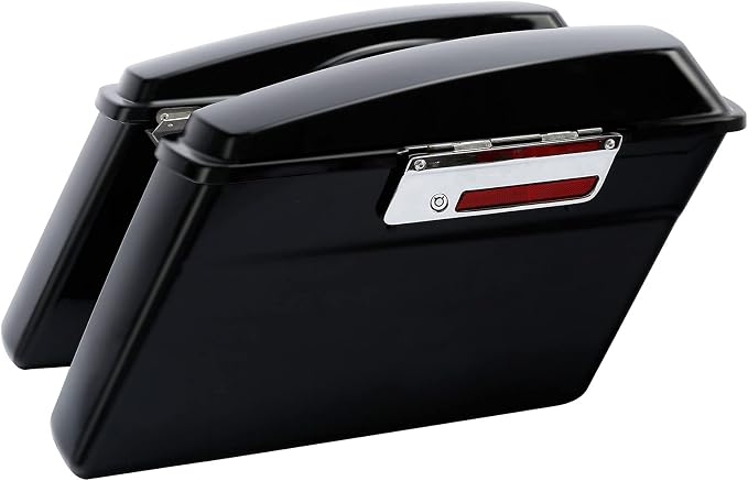XFMT Matte Black Hard Saddlebags Saddle Bags Trunk W/Black Conversion Brackets - Image 2