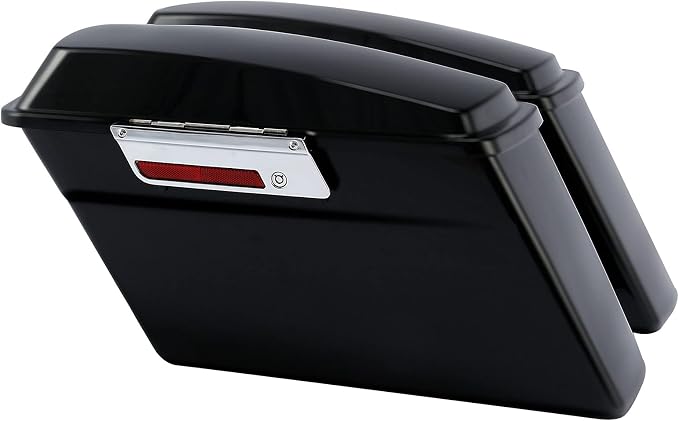 XFMT Matte Black Hard Saddlebags Saddle Bags Trunk W/Black Conversion Brackets - Image 4