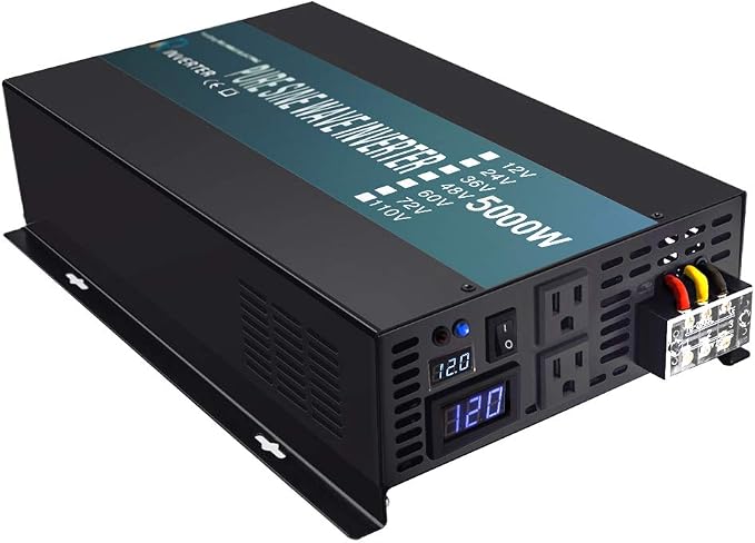 WZRELB 5000W High Efficiency Solar Power Inverter Off Grid 12V DC Voltage by WZRELB