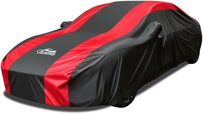 Waterproof Car Cover with Red Stripe Design, Outdoor/Indoor Car Cover by AltoCover