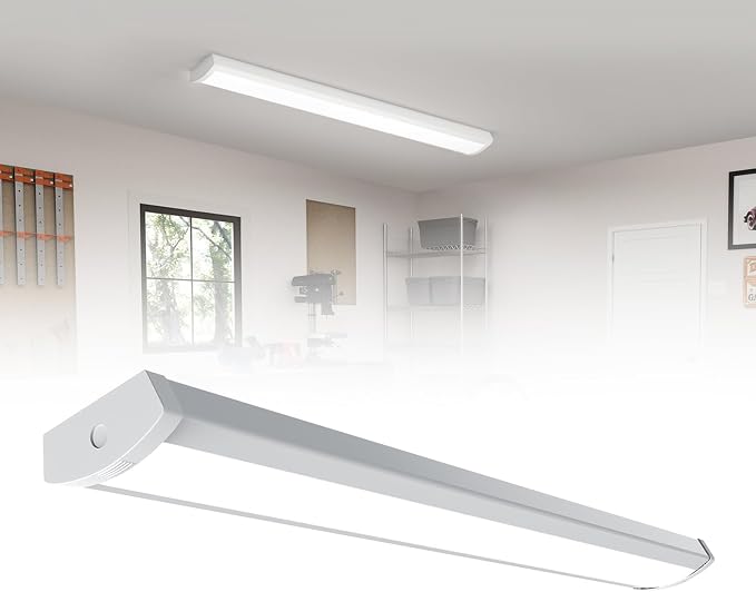 HYPERLITE 4ft LED Wraparound Light 60W, 6600LM 4' LED Shop Lights Fixture by HYPERLITE