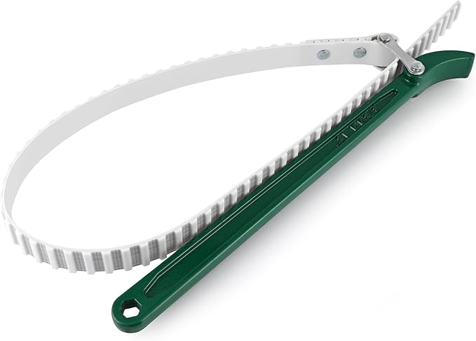 15" Belt Strap Wrench with Adjustable 36" Steel Wire Rubber Strap by Sanbege