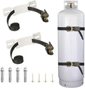 Propane Tank Holder ，Cylinder Wall Mounted Brackets, Ratchet Straps（6.6ft ） by MROUDELUO