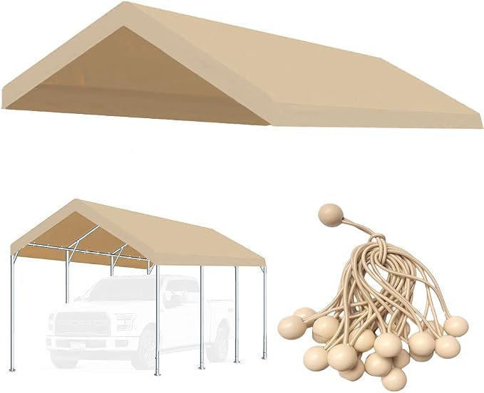 10'x20' Upgraded Carport Replacement Top Canopy Cover by Vanteriam
