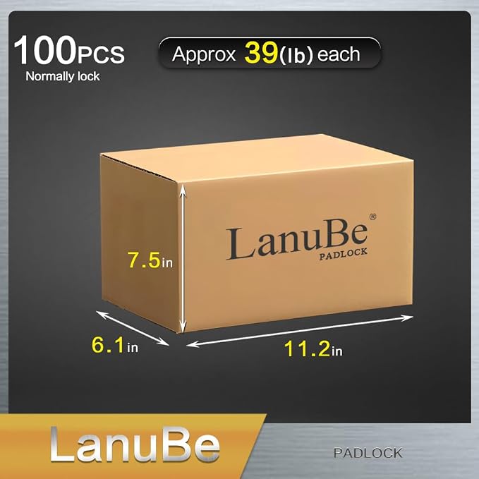 LanuBe Lock Laminated keyed Padlock, keyed Alike Locks, Normal Shackle - Image 5