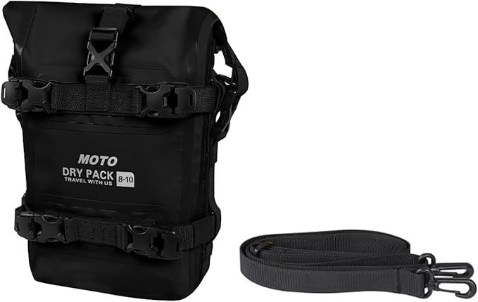 Motorcycle Tail Bag Front Bumper Bag, 10L Roll-top Waterproof Motor Saddle by TACXMOTORRAD
