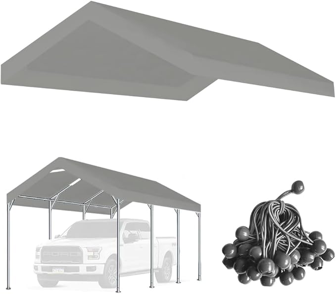 10'x20' Upgraded Carport Replacement Top Canopy Cover by Vanteriam