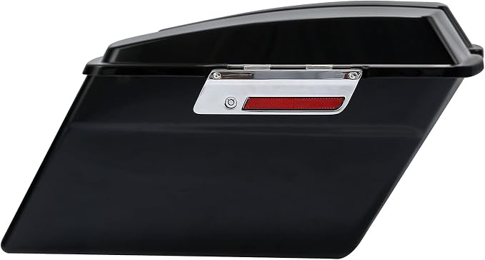 XFMT Matte Black Hard Saddlebags Saddle Bags Trunk W/Chrome Conversion Brackets - Image 3