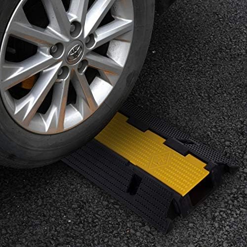 4 Pack Rubber Cable Ramp Hose Cable Protector Ramp 1 Channel 22000Lbs Load - Image 7