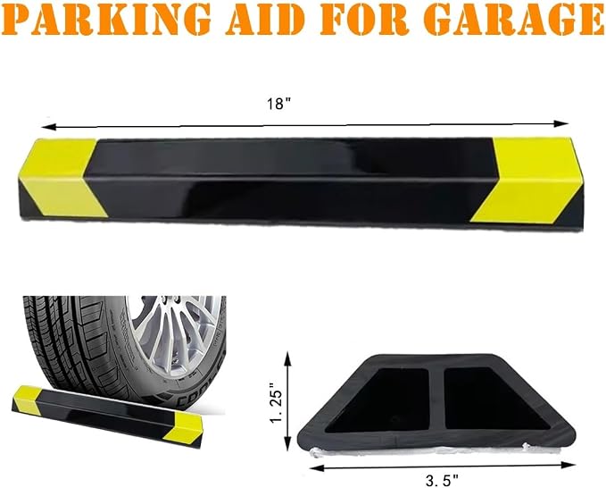2 Pack 18" Parking Aid for Garage Heavy Duty, Car Parking Stopper for Garage - Image 2