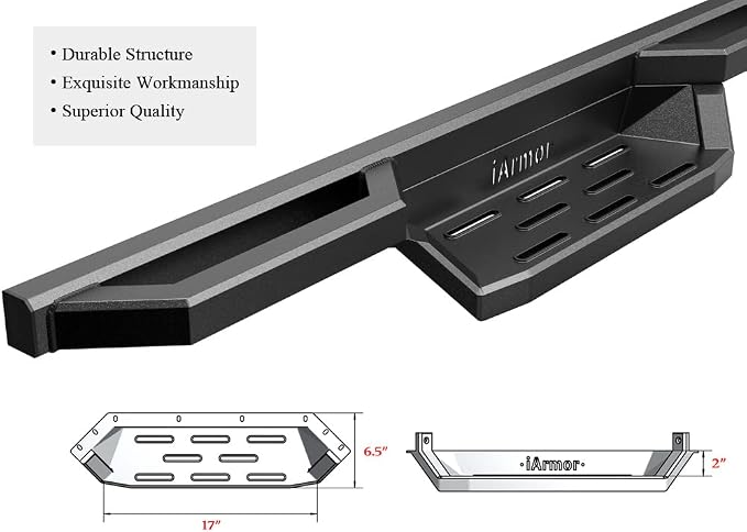 APS 304 Stainless Steel Pocket Steps Running Boards Side Bars Compatible - Image 3