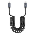 AGVEE 2 Pack 5ft Coiled Short USB-C to Lightning Charging Cable 30W PD Fast by AGVEE