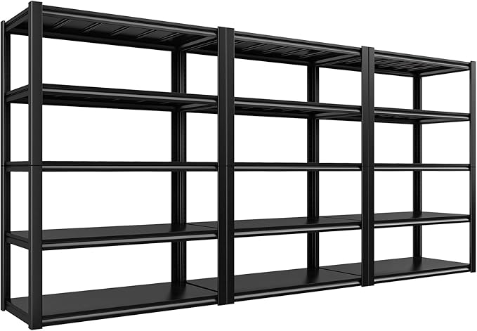 REIBII Garage Shelving 48.2" W Storage Shelves 3000LBS Metal Shelving Heavy by REIBII