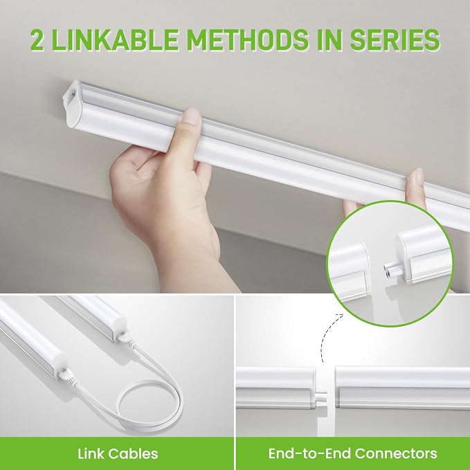 Pak 4FT LED Shop Lights, 2300LM 6500K Cool White, 20W Energy Efficient Linkable - Image 7