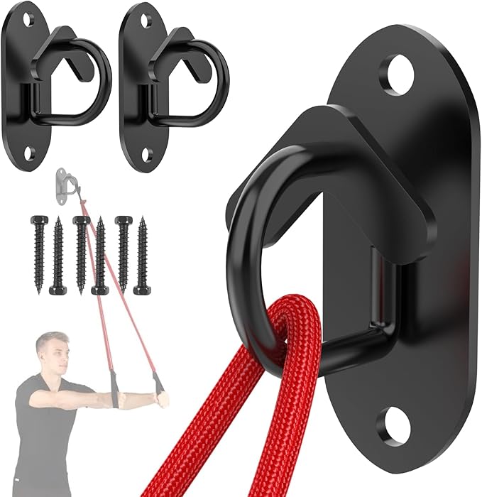 Resistance Band Wall Anchors System, Wall Mount Workout Anchors by Wuno