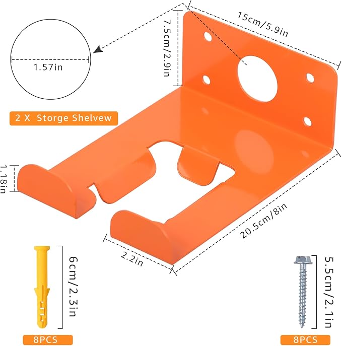 Weeding Machine Wall Mounted Hanger, Garage Organization Manager Storage shed - Image 2