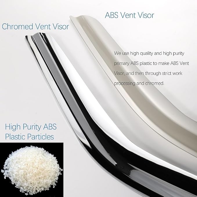 94975Y Chrome Side Window Visor Wind Vent Deflector - Image 3