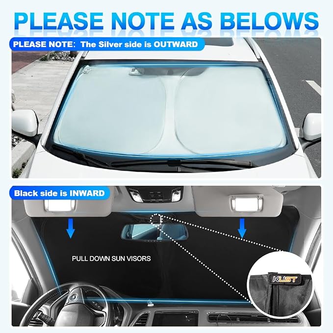 KUST Windshield Sun Shade fit for 2021-2025 Chevrolet Suburban/Chevy - Image 5