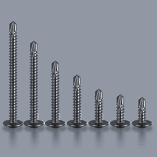 Wensilon #10×5/8” for Sheet Metal Self-Tapping Screws 410 Black Stainless Steel - Image 4