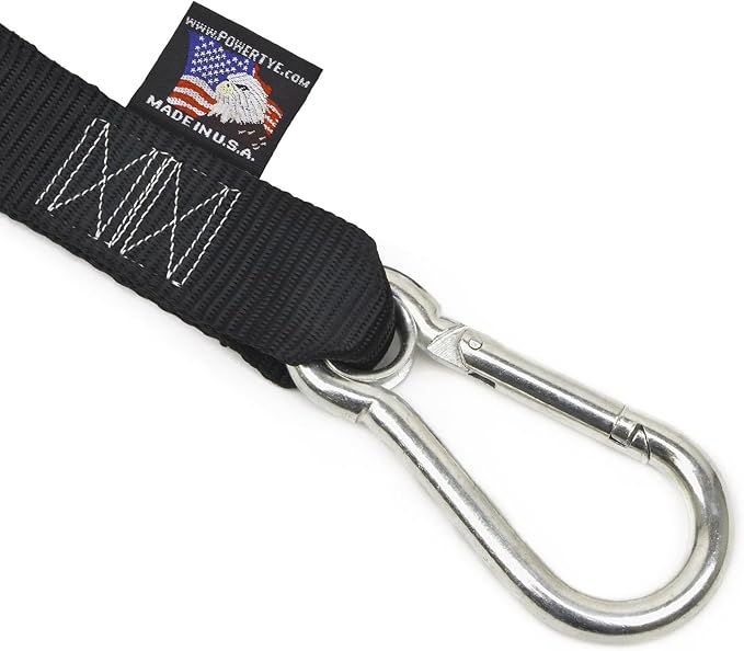 PowerTye 1.5in x 6.5ft Heavy Duty Ratchet Tie-Down Straps - Image 3