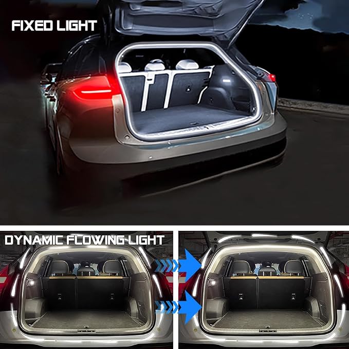 Upgrade Dynamic Flowing Car LED Trunk Light Strip, 158Inch Universal Flexible - Image 2