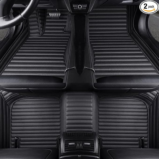 Custom All-Weather Protection Luxury Leather Floor Mats by JTXWANG