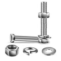 5/16-18 x 4" Hex Head Screw Bolt, Flat & Lock Washers, Fully Threaded, by SG TZH by SGTZH