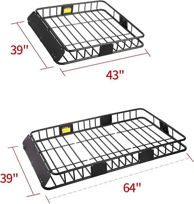 Leader Accessories Roof Rack Cargo Basket Set, Cargo Carrier Bag 15 Cubic Feet - Image 3