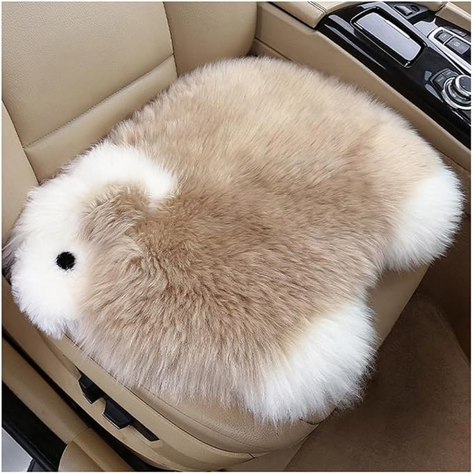 Genuine Wool Car Seat Cushion Comfort Style，Adorable Sheep Shaped Cushion by FUNTALE