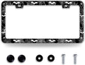 Bat Spider Web License Plate Frame Funny Gothic License Plate Frames Stainless by BRAGHRTED