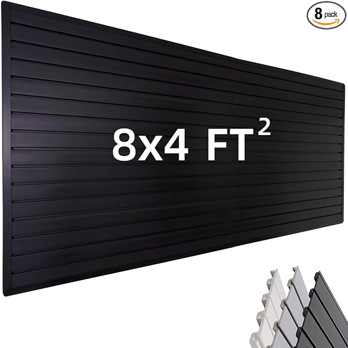 Slat Wall Paneling Garage Wall Organizer, Slat Board PVC Wall Panels Garage by FRAYSCENT