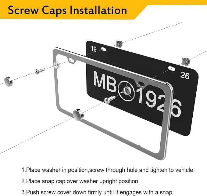 2 Pcs Sage Green Floral License Plate Frame Plant Flowers Stainless Steel - Image 6