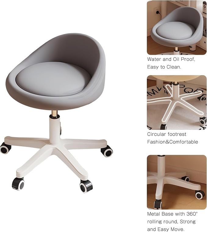 Rolling Stool Rolling Hydraulic Salon Stool - Image 4