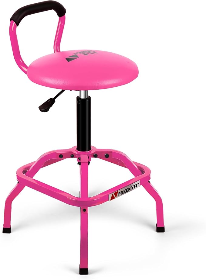 Garage Stool, Adjustable Height Swivel Work Mechanic Shop Stool by FreekyFit