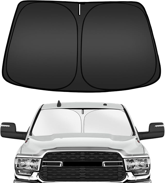 ARISMOTOR Windshield Sun Shade for Dodge RAM 2500 3500 2010-2025, Custom Fit by ARISMOTOR