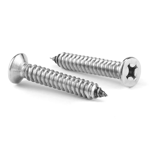 #10 x 1" Wood Screw 100Pcs 18-8 Stainless Steel Screws Flat Head Phillips Fast by SGTZH