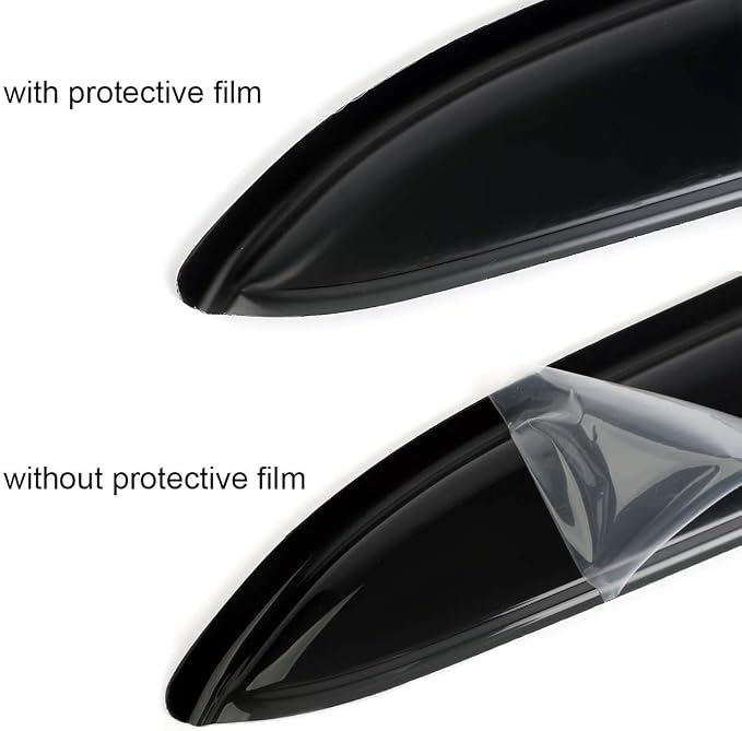 2pcs Outside Mount Style Dark Smoke Window Rain Guards Durable Side Wind - Image 6