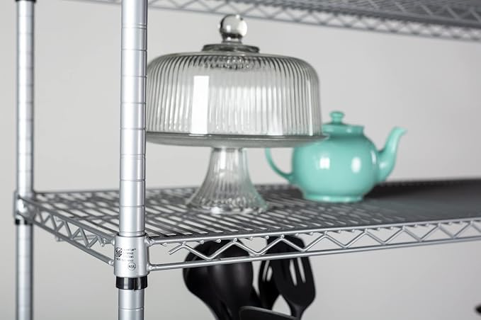 Omega 14" Deep x 48" Wide x 96" High 3 Tier Gray Starter Shelving Unit - Image 4