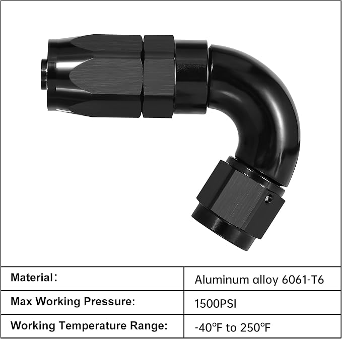 EVIL ENERGY 4AN 120 Degree One Piece Full Flow Hose End Fitting Swivel - Image 3