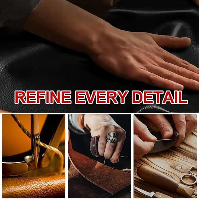 New Nappa Leather car Steering Wheel Cover, Breathable Full Surround Universal - Image 4