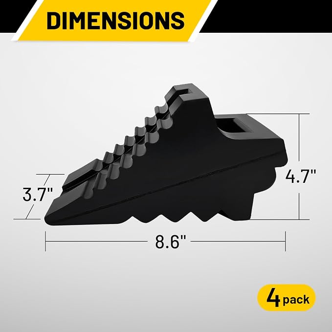 ROBLOCK Solid Rubber Wheel Chocks Heavy Duty Trailer Chock, G.V.W. Up to 8T - Image 2