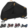 Motorcycle Cover Waterproof Outdoor, 300D Heavy Duty Motorcycle Cover by INEZARI